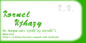 kornel ujhazy business card